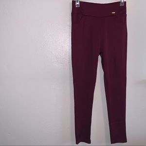 Set of 2 |  Burgundy & Black Leggings